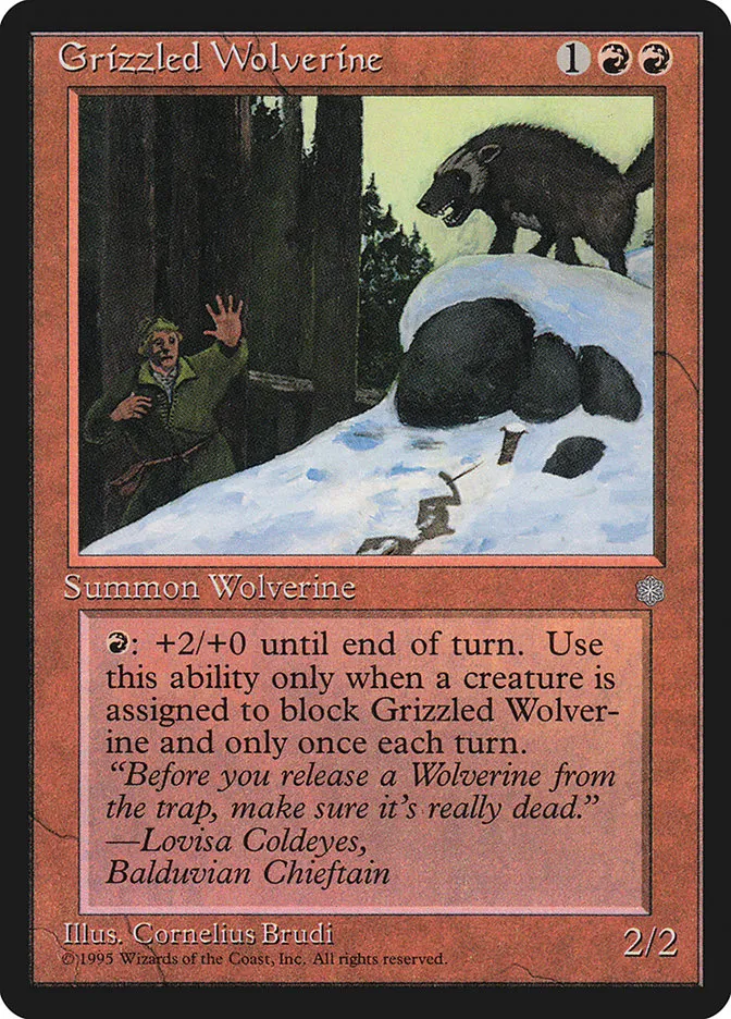Grizzled Wolverine Front Face