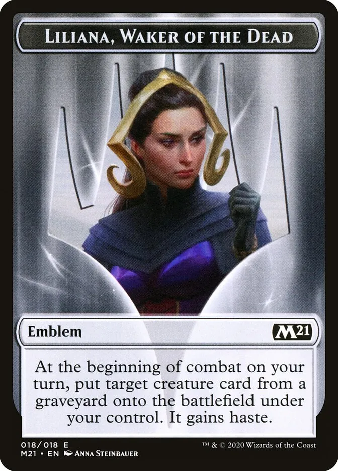 Liliana, Waker of the Dead Emblem Front Face