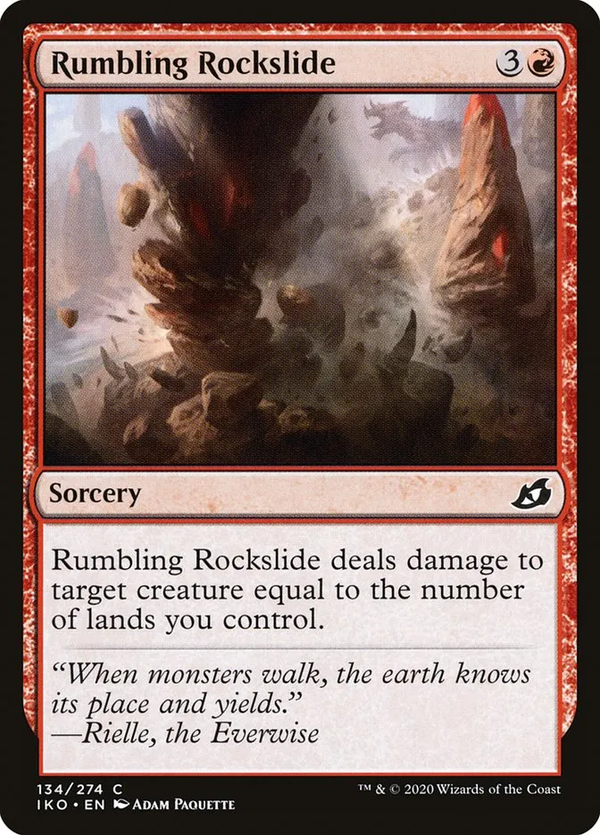 Rumbling Rockslide Front Face