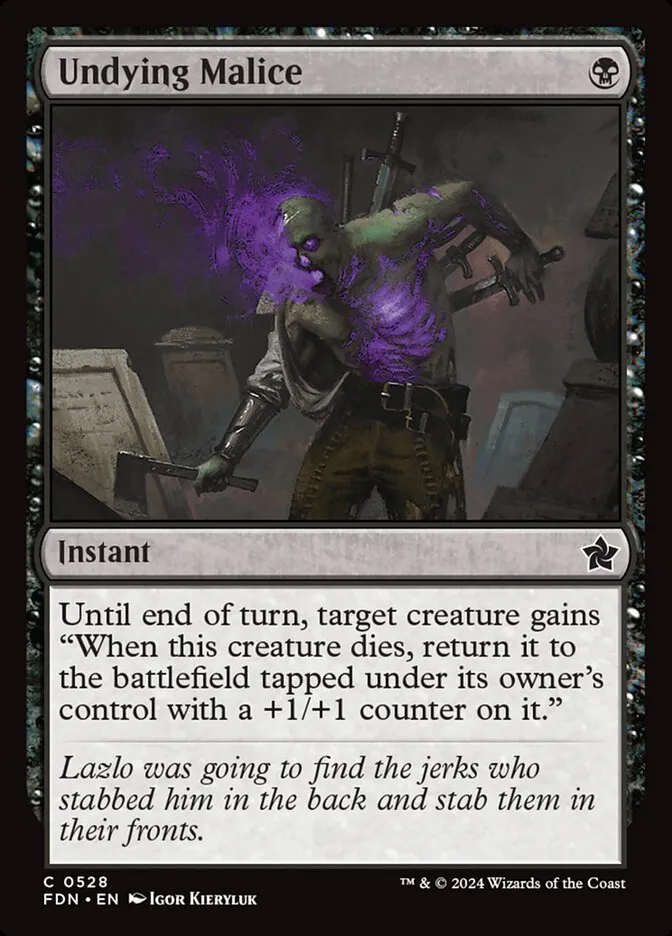 Undying Malice Front Face