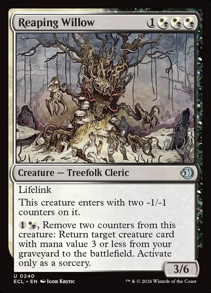 Reaping Willow Front Face