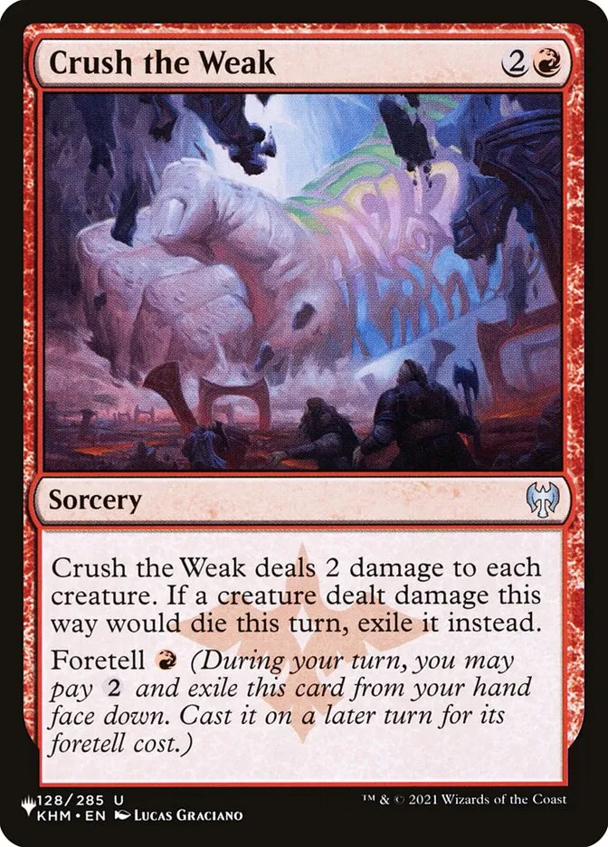 Crush the Weak Front Face