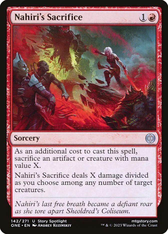 Nahiri's Sacrifice Front Face