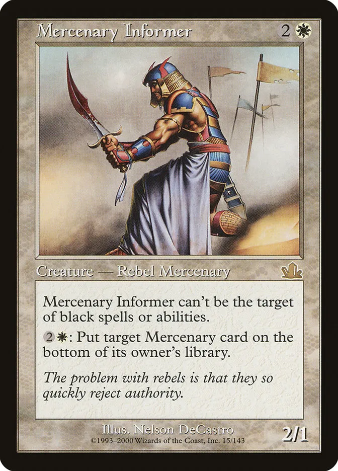 Mercenary Informer Front Face