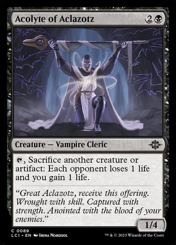 Acolyte of Aclazotz Front Face