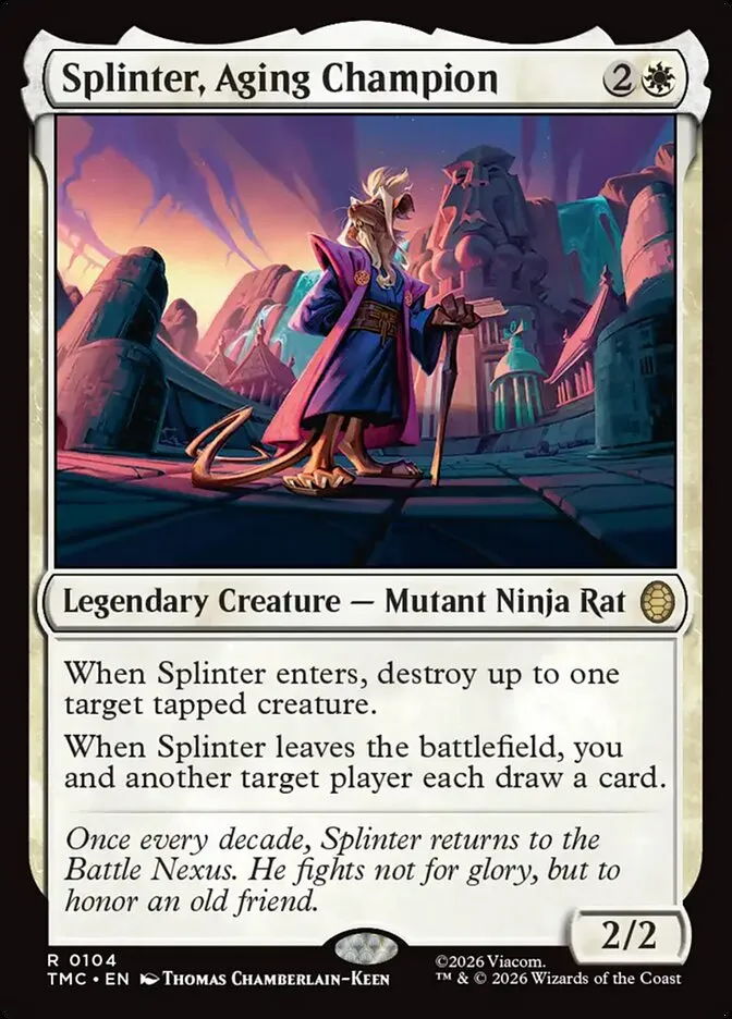 Splinter, Aging Champion Front Face