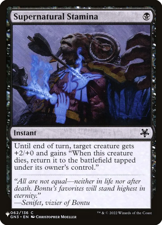 Supernatural Stamina Front Face