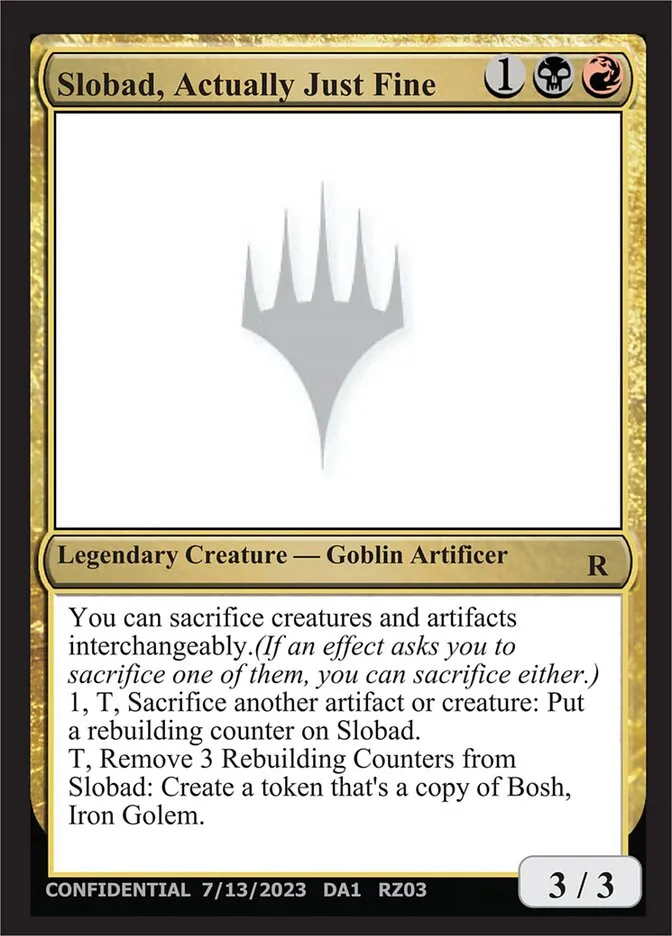 Slobad, Actually Just Fine Front Face