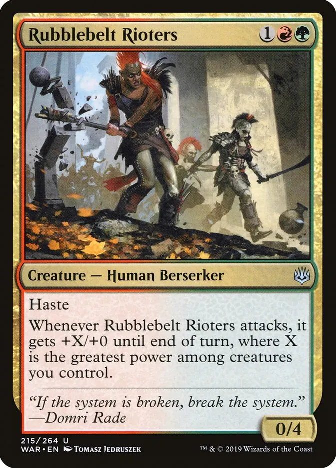 Rubblebelt Rioters Front Face