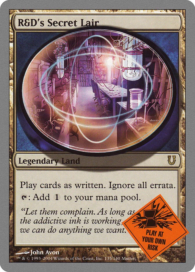 R&D's Secret Lair Front Face