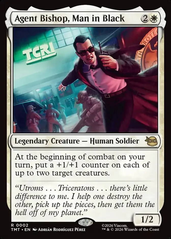 Agent Bishop, Man in Black Front Face