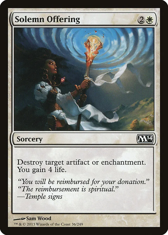 Solemn Offering Front Face