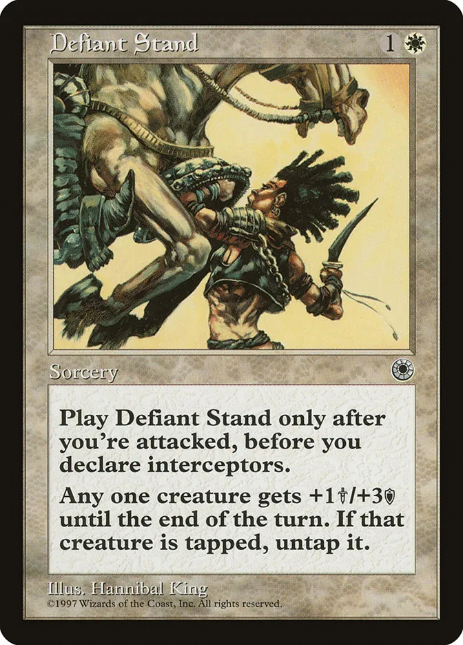 Defiant Stand Front Face
