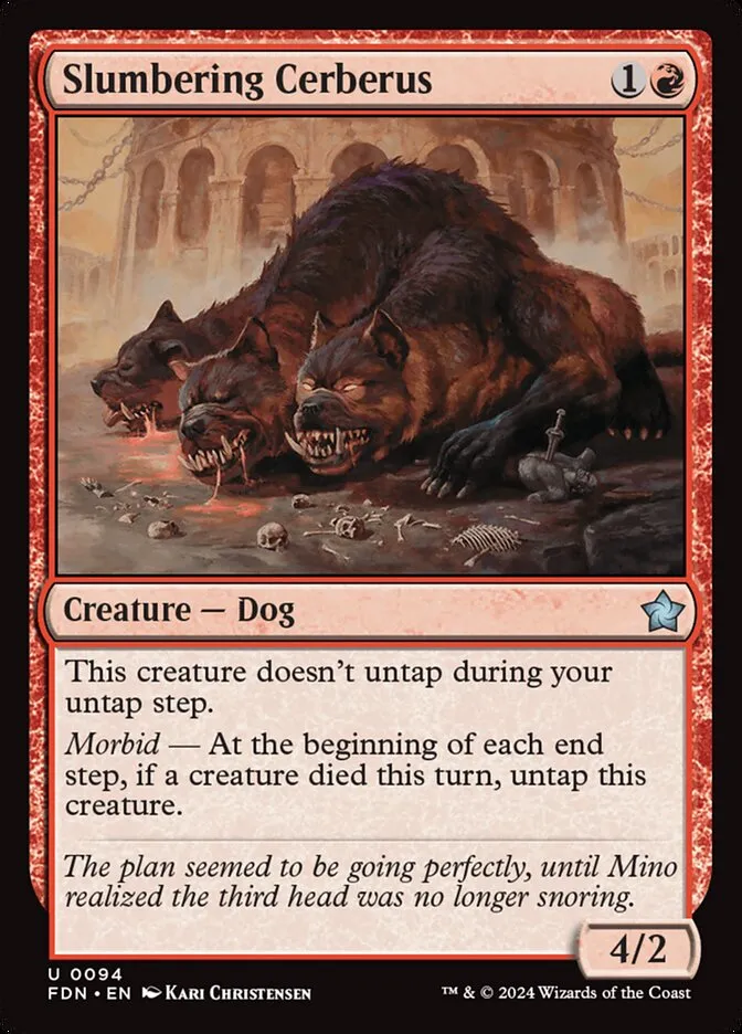 Slumbering Cerberus Front Face