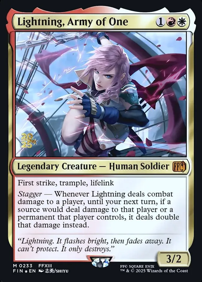 Lightning, Army of One Front Face