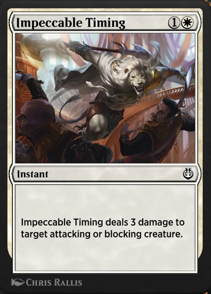 Impeccable Timing Front Face