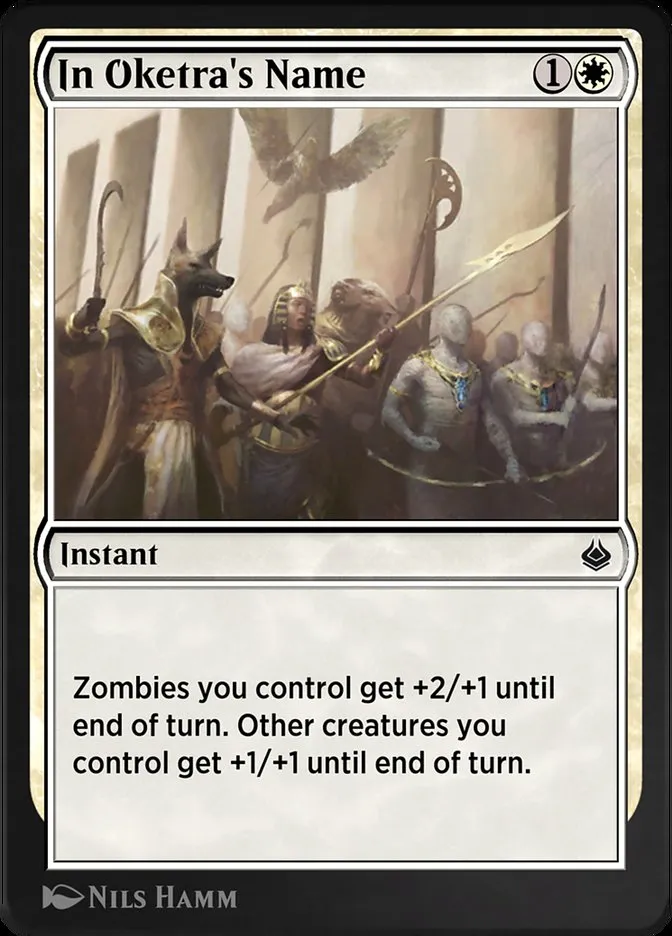 In Oketra's Name Front Face