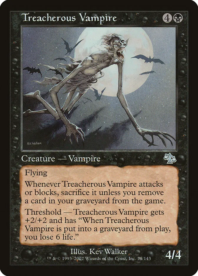 Treacherous Vampire Front Face