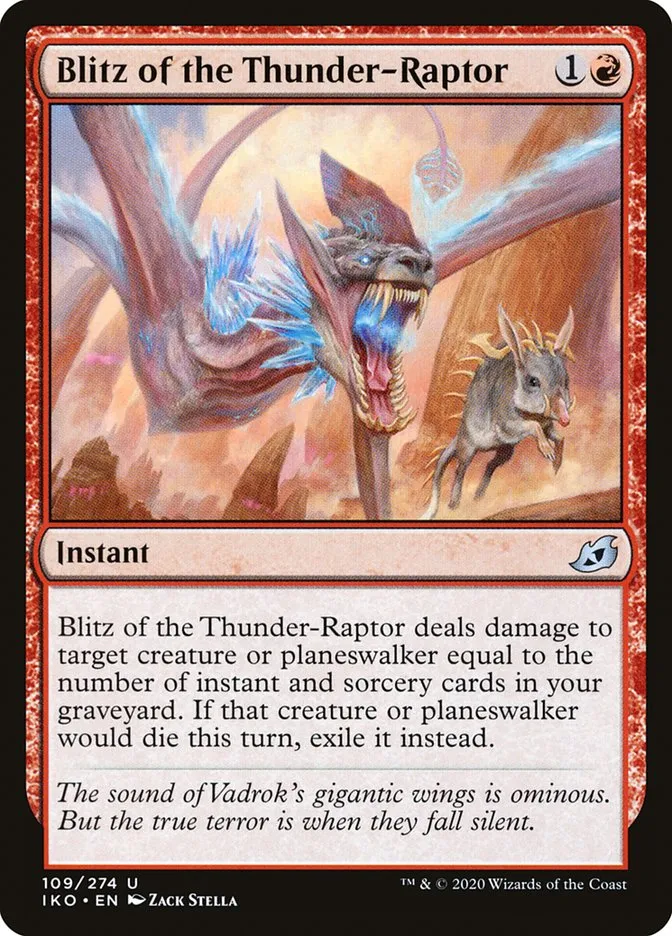Blitz of the Thunder-Raptor Front Face