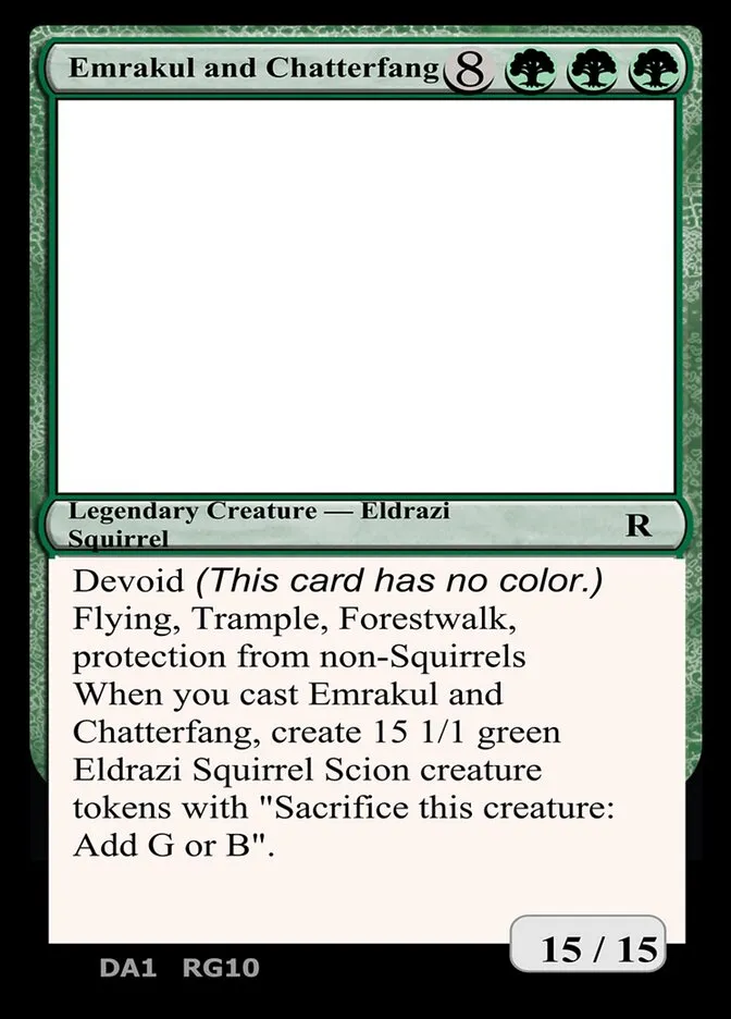 Emrakul and Chatterfang Front Face