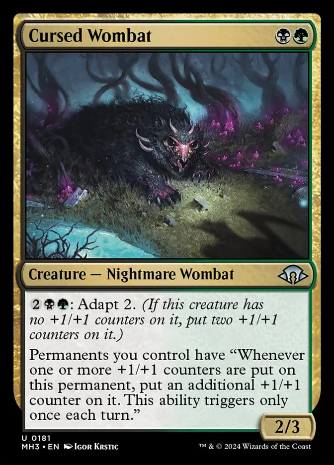Cursed Wombat Front Face