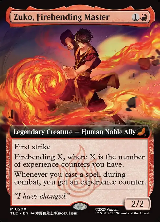 Zuko, Firebending Master Front Face