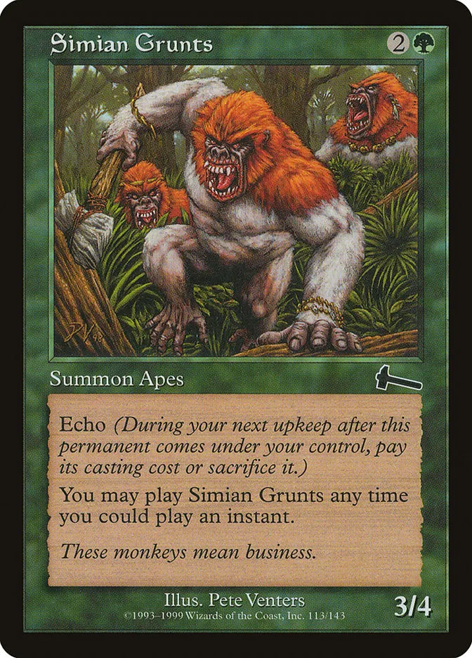 Simian Grunts Front Face