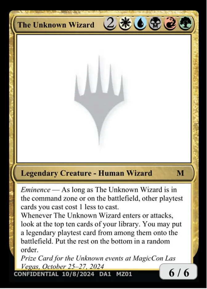 The Unknown Wizard Front Face