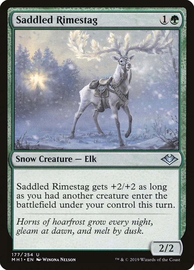Saddled Rimestag Front Face