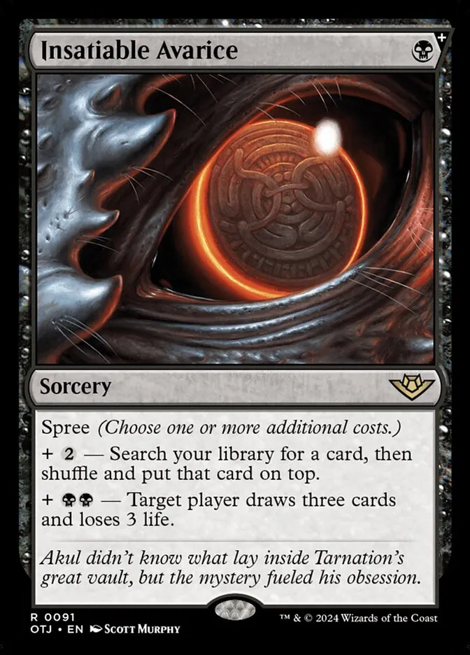 Insatiable Avarice Front Face
