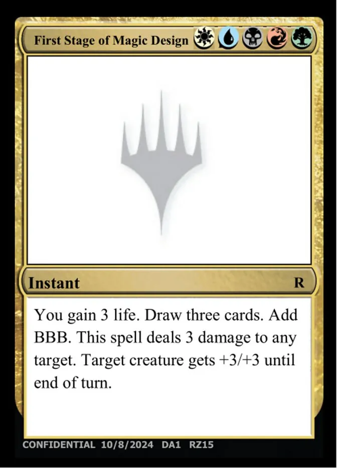 First Stage of Magic Design Front Face