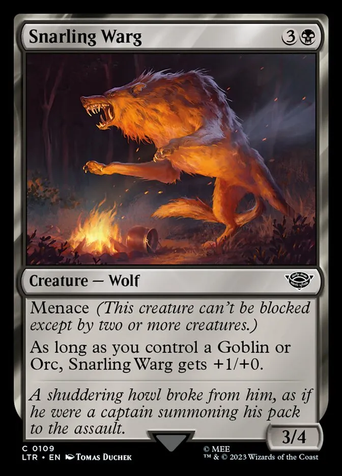 Snarling Warg Front Face