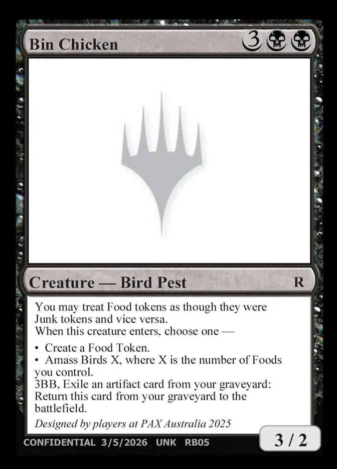 Bin Chicken Front Face