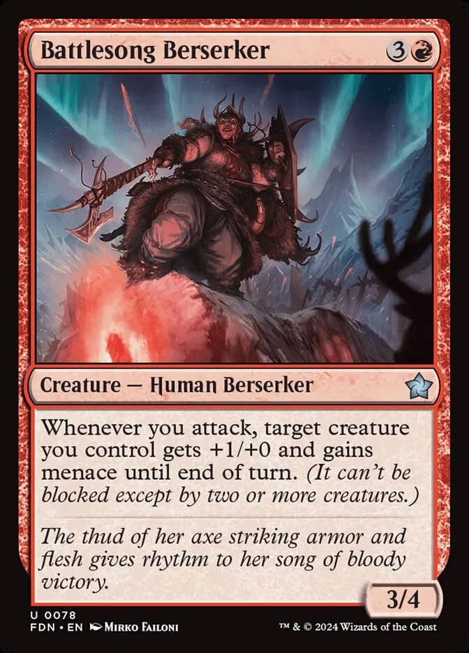 Battlesong Berserker Front Face