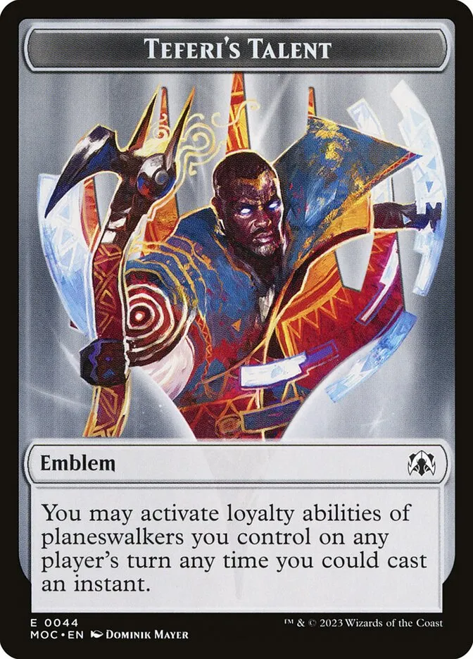 Teferi's Talent Emblem Front Face