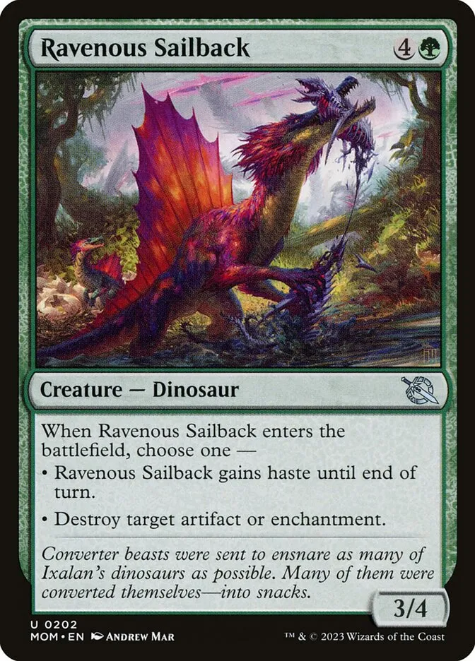 Ravenous Sailback Front Face