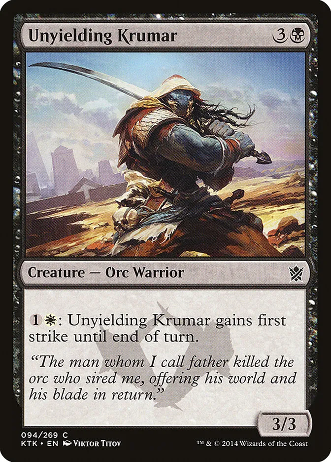 Unyielding Krumar Front Face