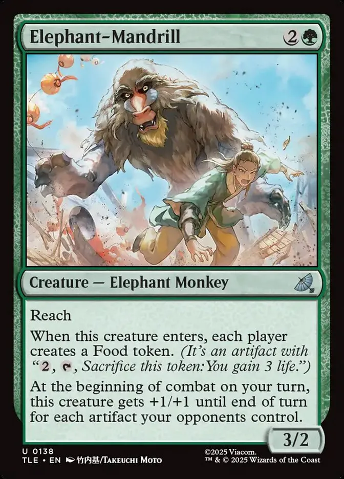 Elephant-Mandrill Front Face
