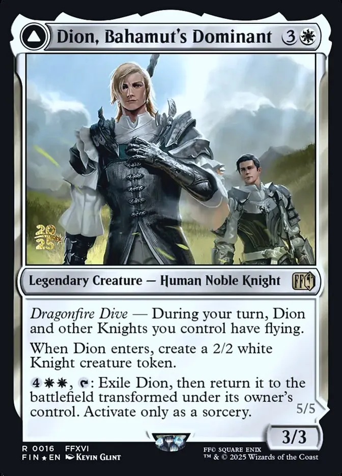 Dion, Bahamut's Dominant // Bahamut, Warden of Light Front Face