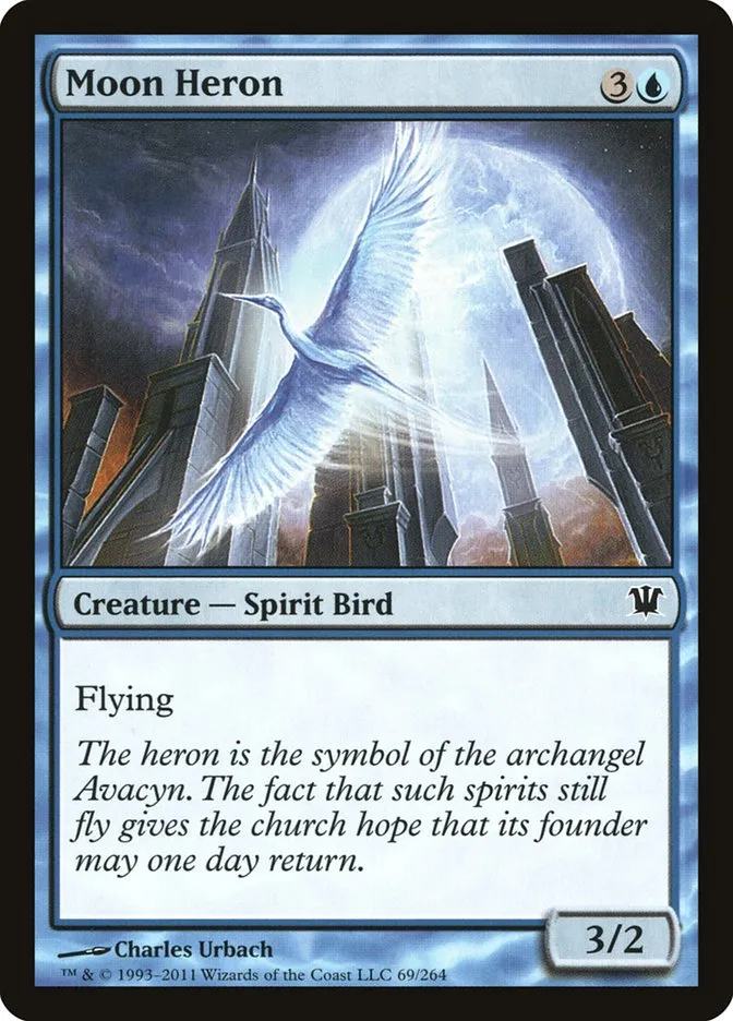 Moon Heron Front Face