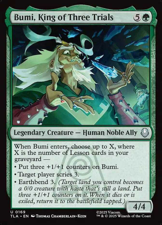 Bumi, King of Three Trials Front Face