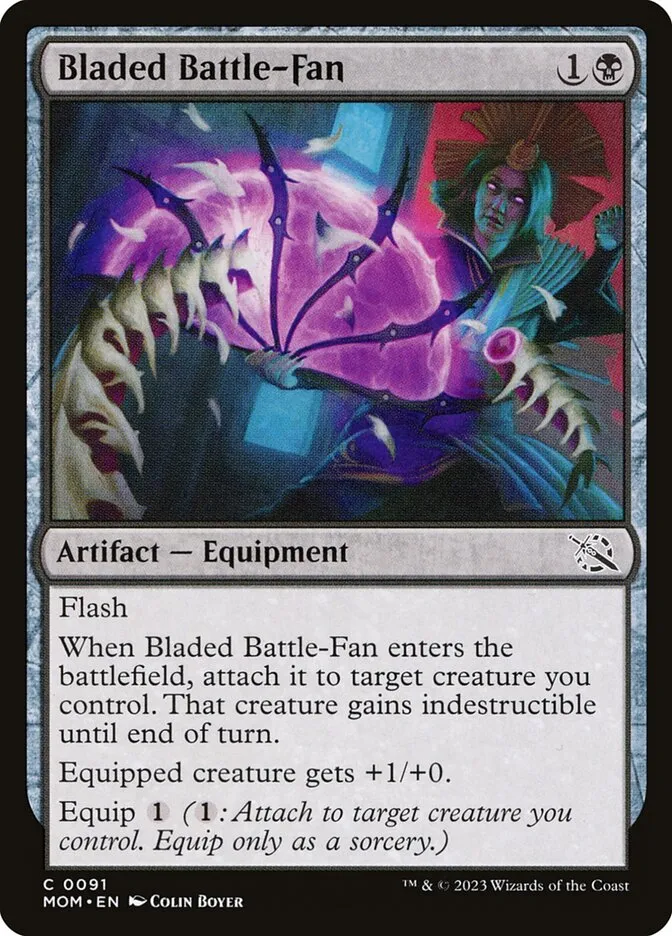 Bladed Battle-Fan Front Face