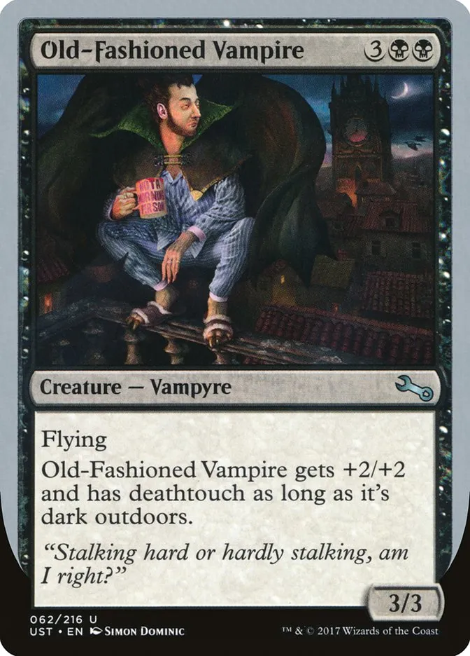 Old-Fashioned Vampire Front Face