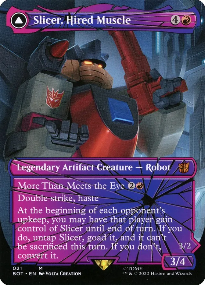 Slicer, Hired Muscle // Slicer, High-Speed Antagonist Front Face