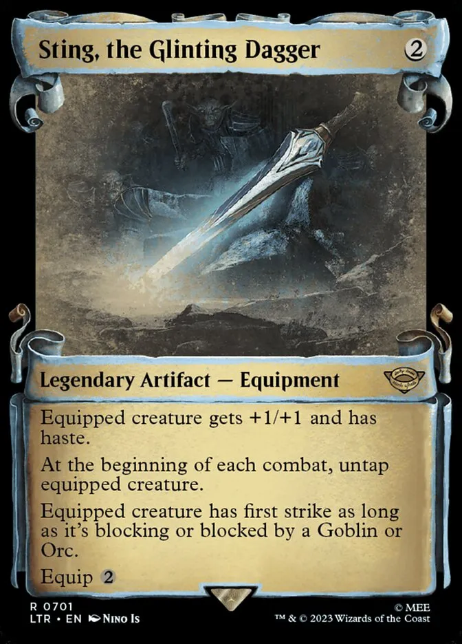 Sting, the Glinting Dagger Front Face
