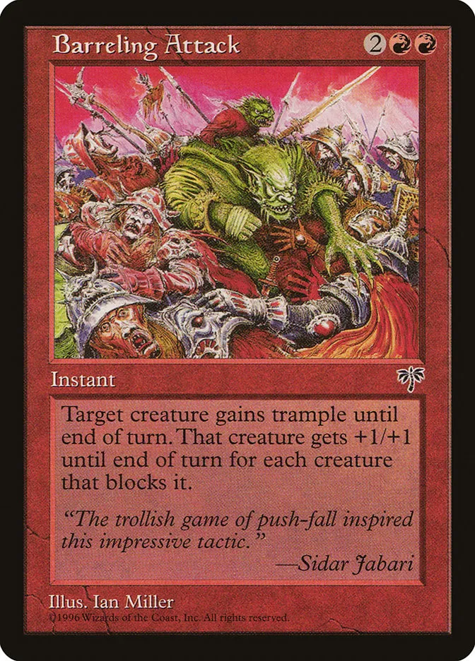 Barreling Attack Front Face