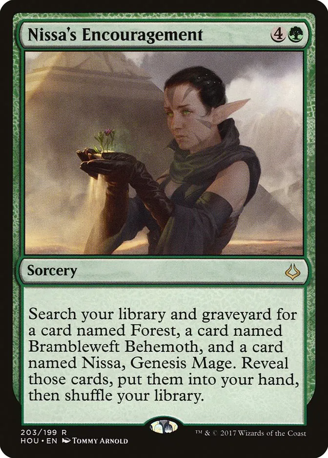 Nissa's Encouragement Front Face