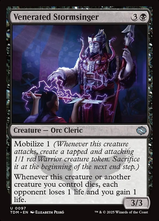 Venerated Stormsinger Front Face