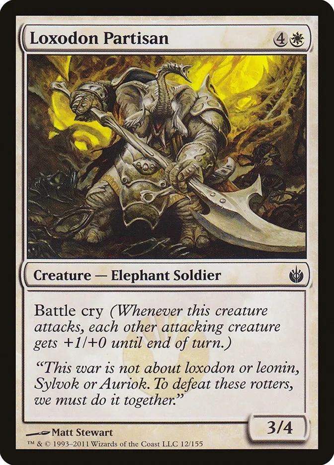 Loxodon Partisan Front Face