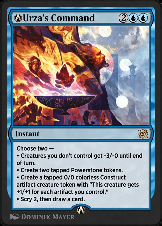 A-Urza's Command Front Face